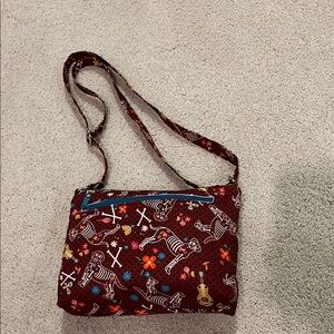Burgundy-Turquoise Shoulder Bag